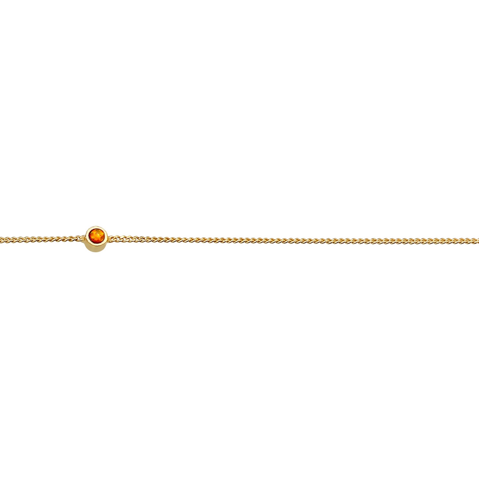 Gold - Elli | Choker | Opal (Orange) | 925er Sterling Silber