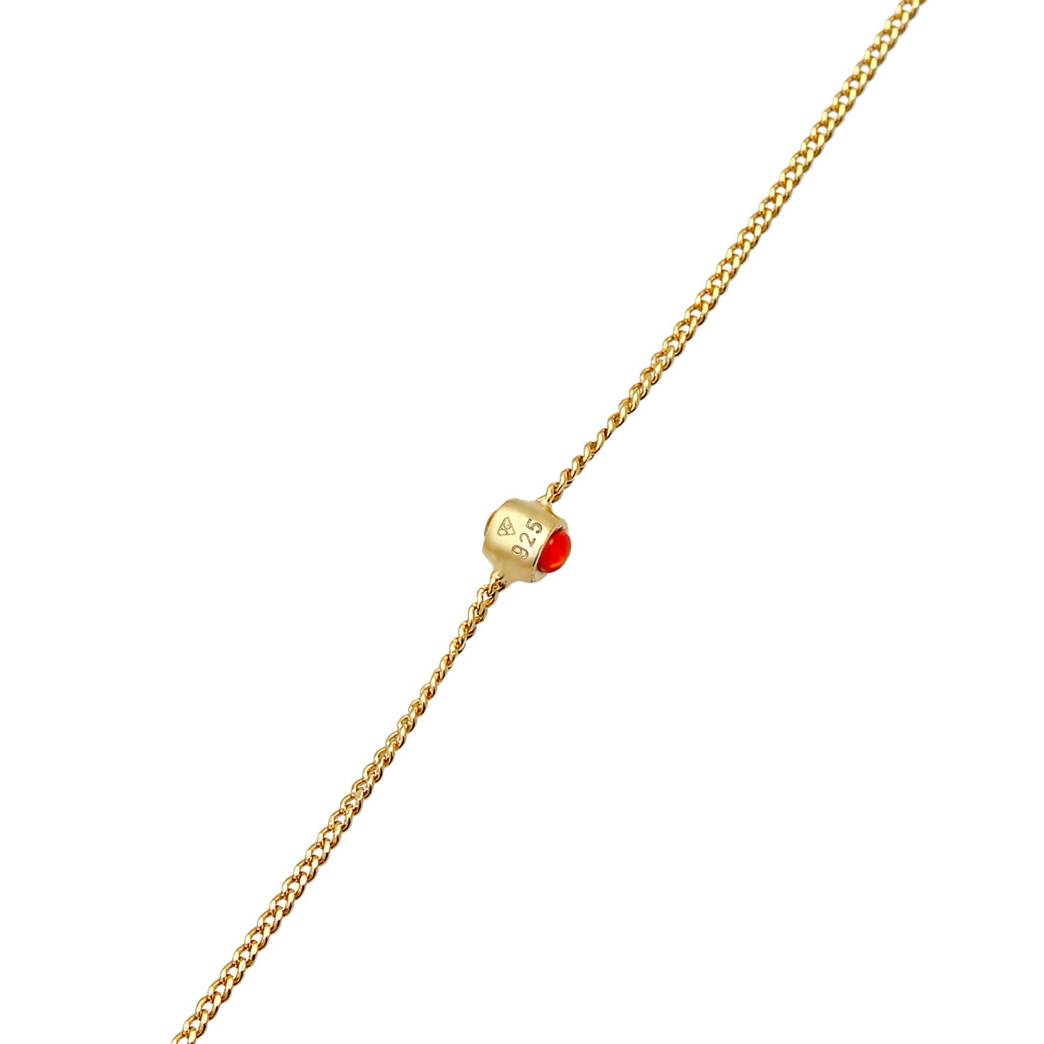 Gold - Elli | Choker | Opal (Orange) | 925er Sterling Silber