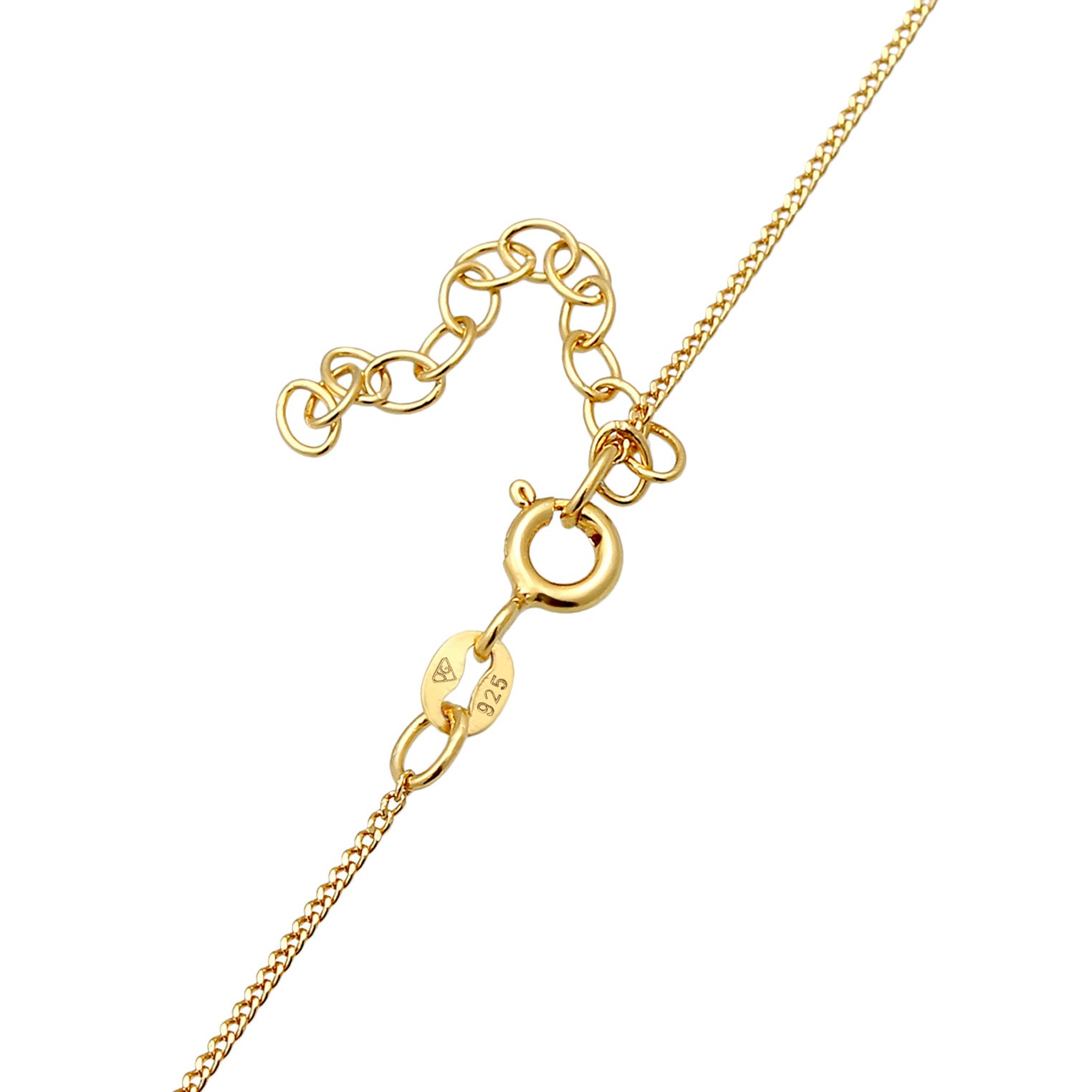 Gold - Elli | Choker | Opal (Orange) | 925er Sterling Silber