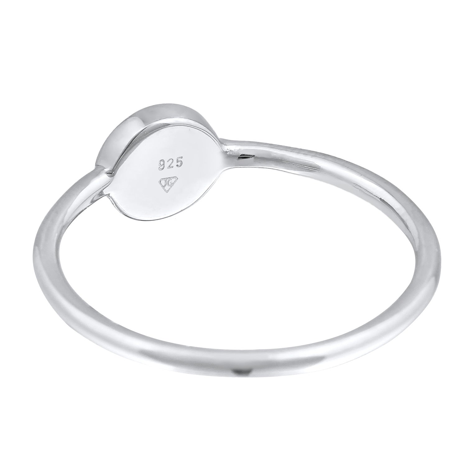 Schwarz - Elli | Ring Plättchen | Emaille | 925er Sterling Silber