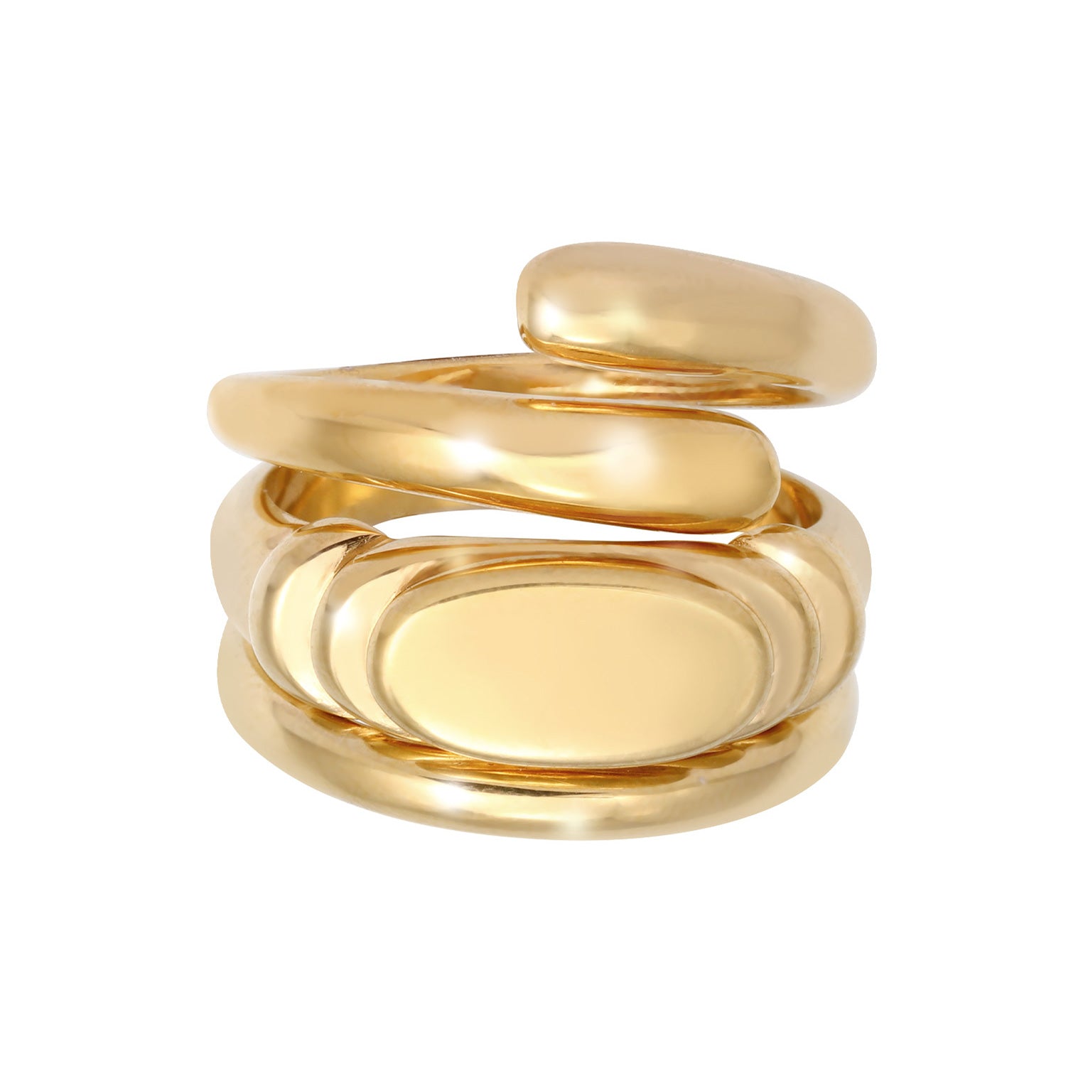 Gold - Elli PREMIUM | Ring 3er Set Statement | 925er Sterling Silber