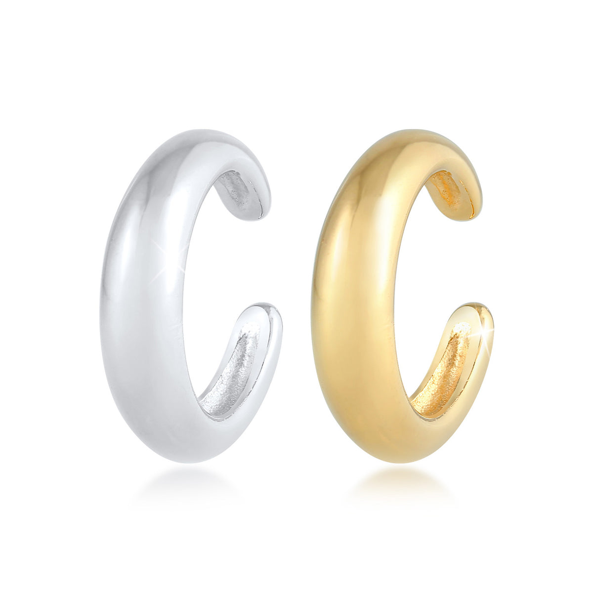 Bunt - Elli | Earcuff Set Bicolor | 925er Sterling Silber Vergoldet