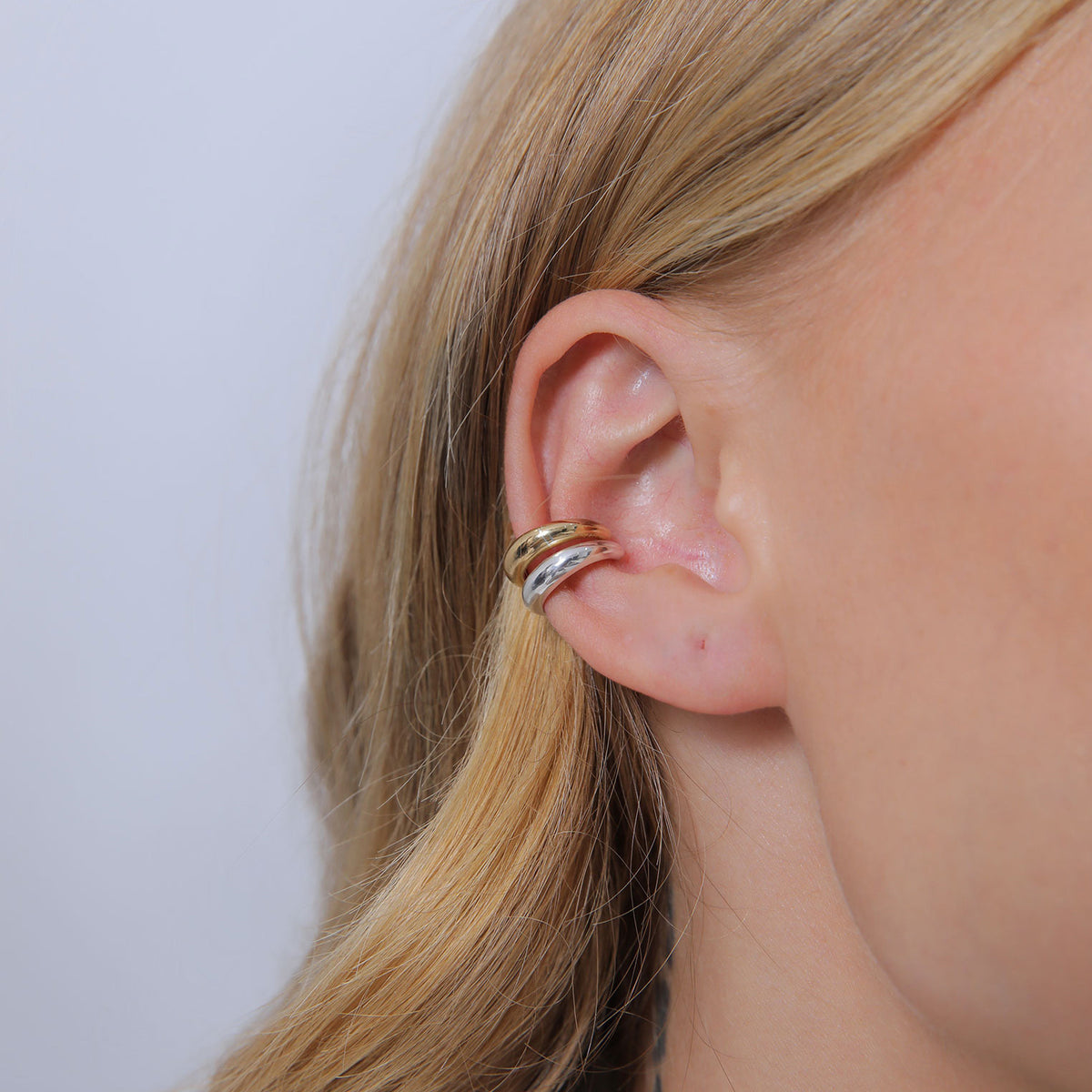 Bunt - Elli | Earcuff Set Bicolor | 925er Sterling Silber Vergoldet