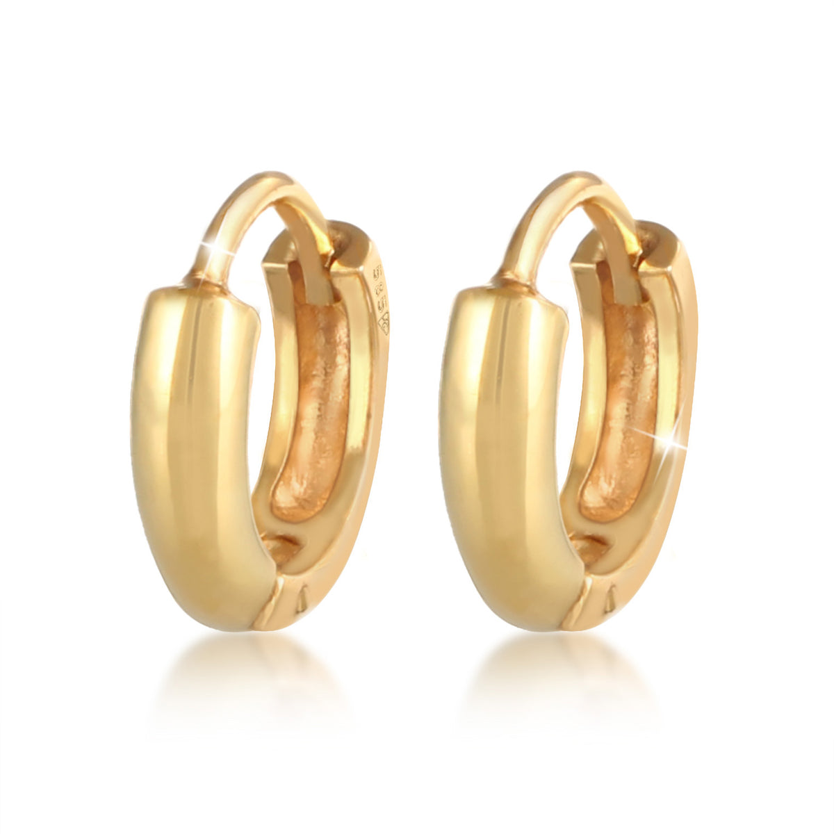 Gold - Elli PREMIUM | Creolen Klassisch | 585er Gelbgold