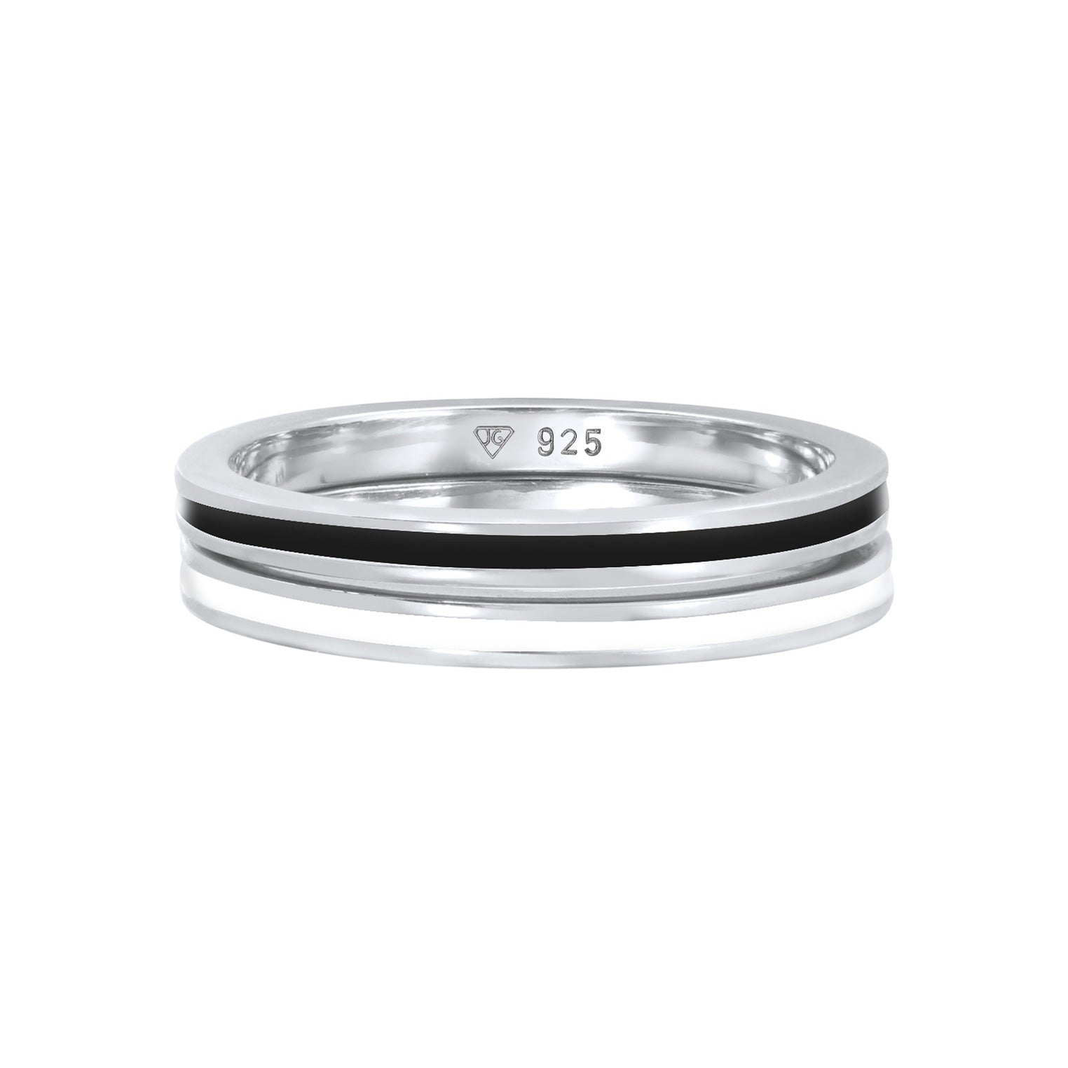 Silber - Elli | Bandring Set | Emaille | 925er Sterling Silber