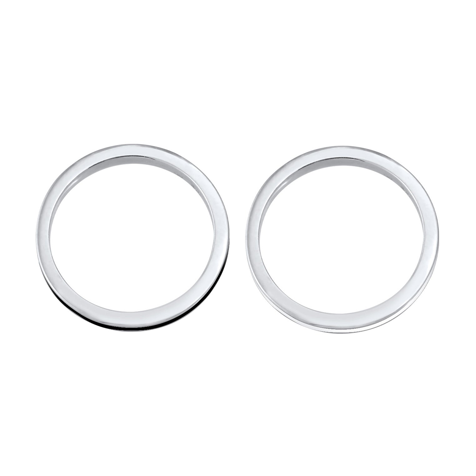 Silber - Elli | Bandring Set | Emaille | 925er Sterling Silber