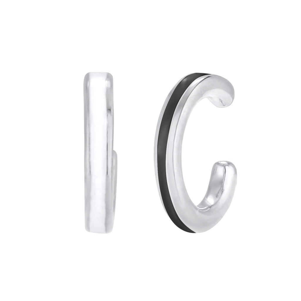Silber - Elli | Earcuff Set | Emaille | 925er Sterling Silber