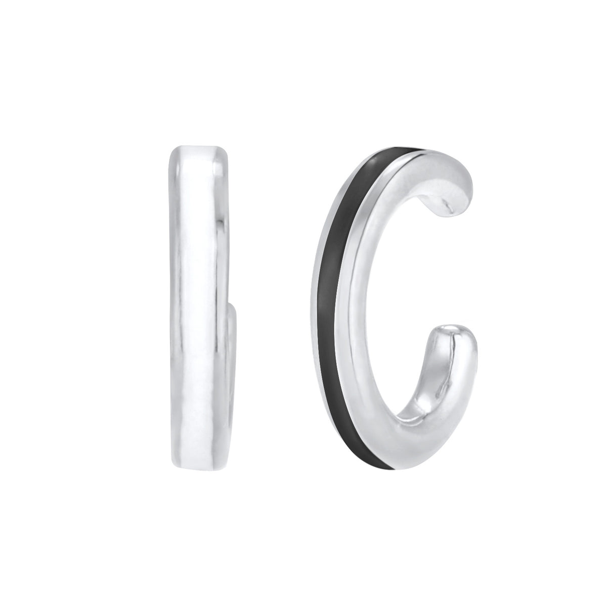 Silber - Elli | Earcuff Set | Emaille | 925er Sterling Silber