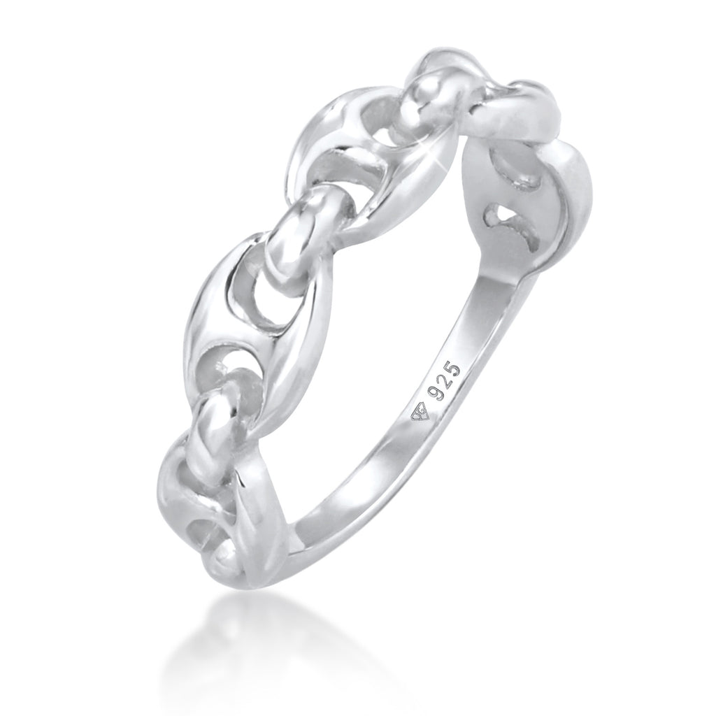 Silber - Elli | Ring Schiffsankerglieder | 925er Sterling Silber