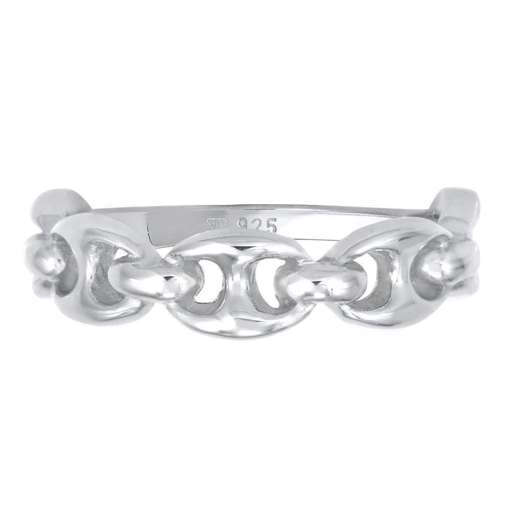 Silber - Elli | Ring Schiffsankerglieder | 925er Sterling Silber