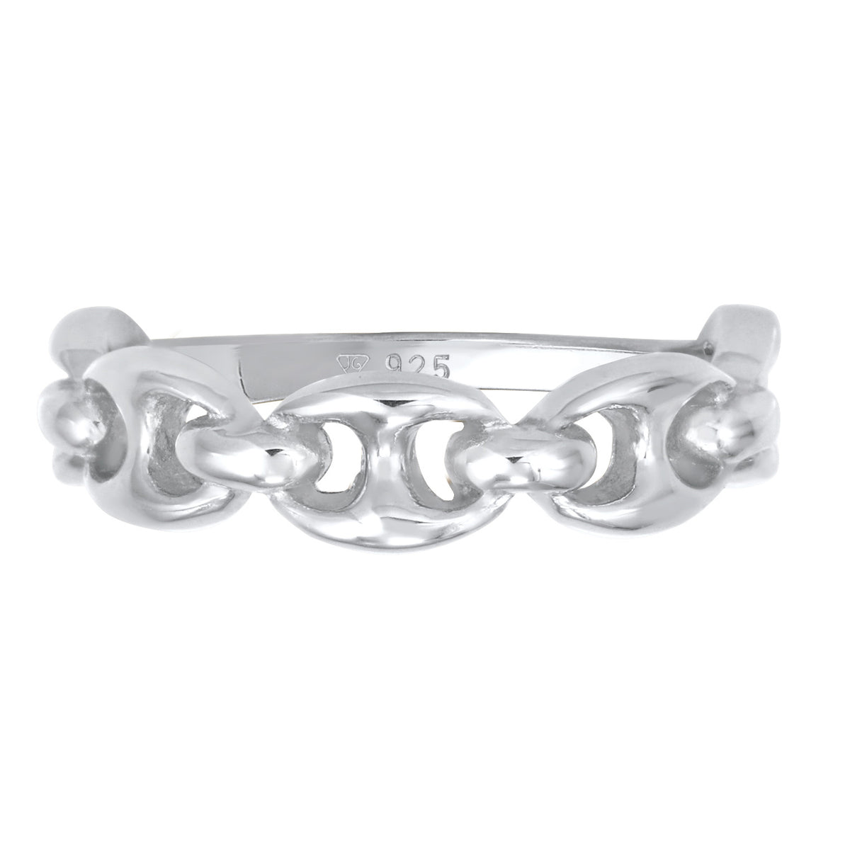 Silber - Elli | Ring Schiffsankerglieder | 925er Sterling Silber