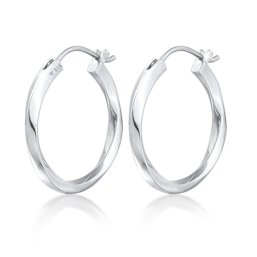 Silber - Elli PREMIUM | Creolen Twisted | 925er Sterling Silber