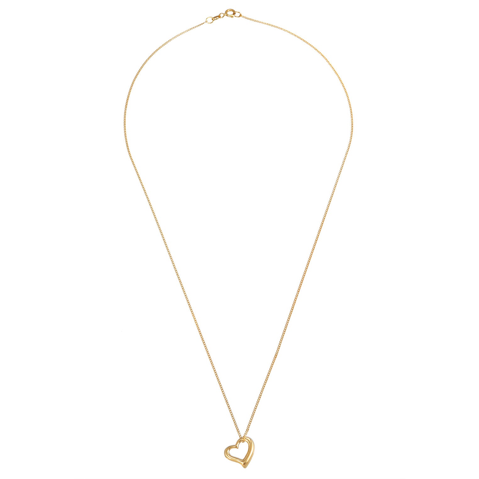 Gold - Elli | Halskette Herz Cut Out | 925er Sterling Silber