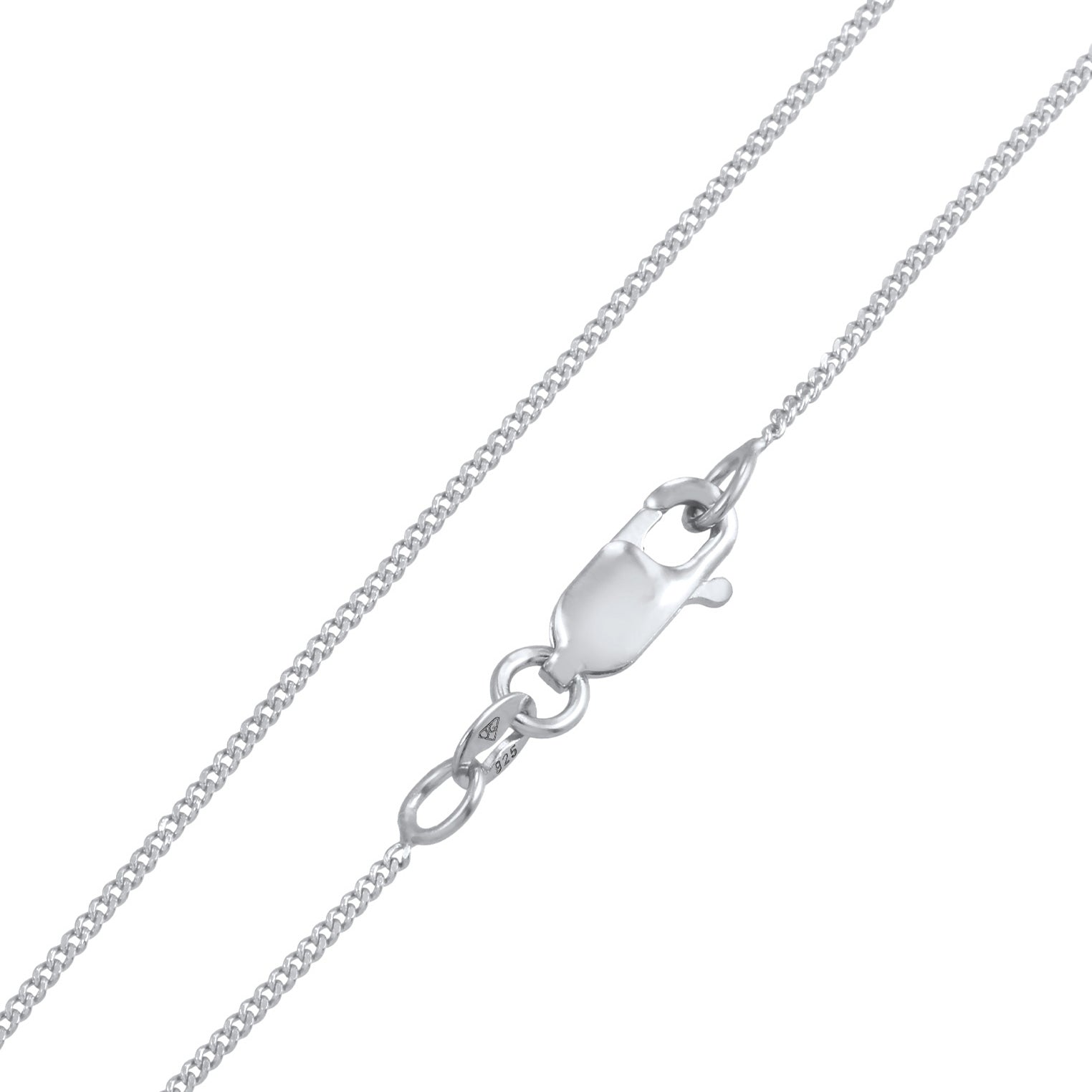 Silber - Elli DIAMONDS | Halskette Solitär Klassisch | Diamant (0.11 ct.) | 925er Sterling Silber
