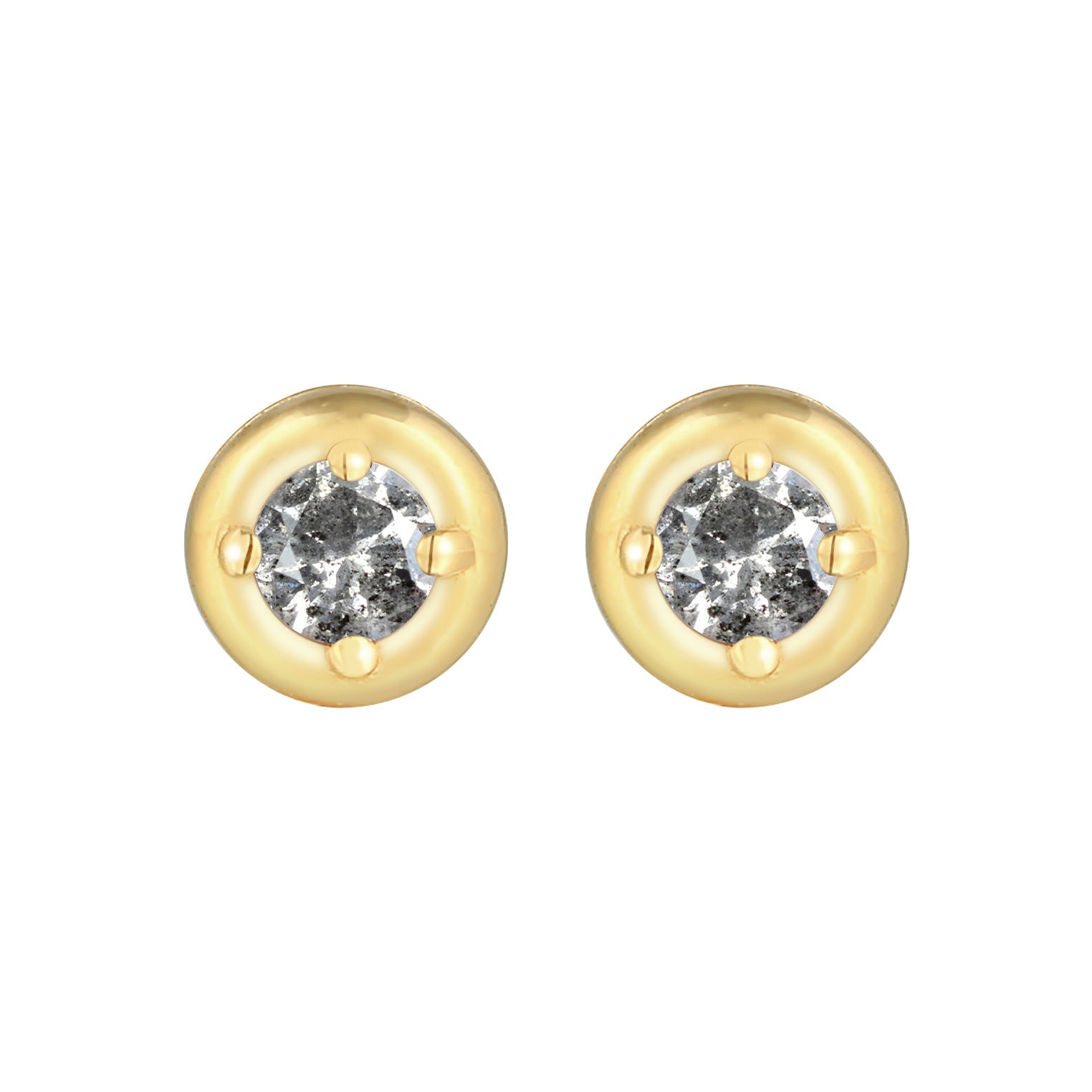 Gold - Elli DIAMONDS | Ohrstecker | Salt & Pepper Diamant (0.11 ct.) | 925er Sterling Silber