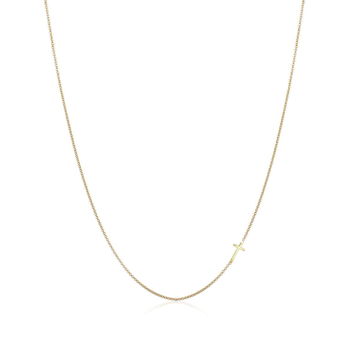 Gold - Elli PREMIUM | Halskette Kreuz | 375er Gelbgold