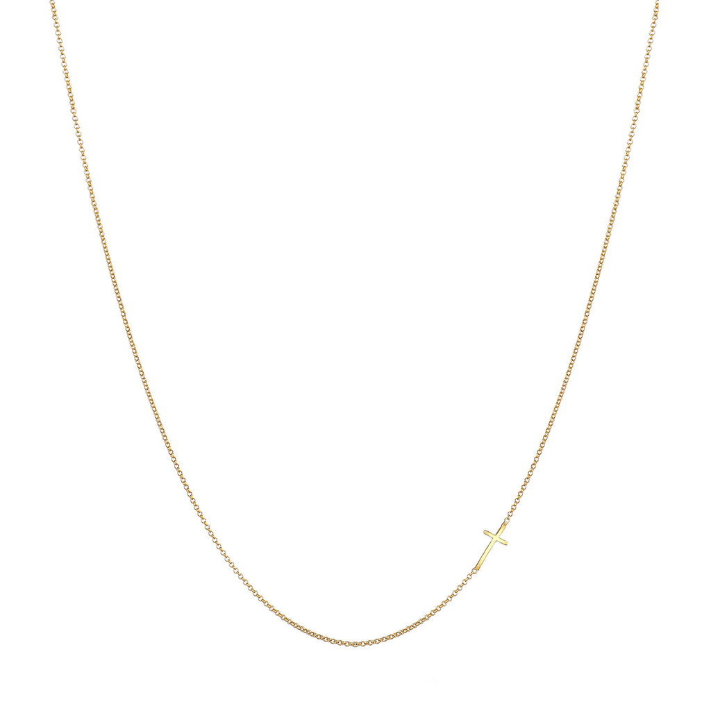 Gold - Elli PREMIUM | Halskette Kreuz | 375er Gelbgold