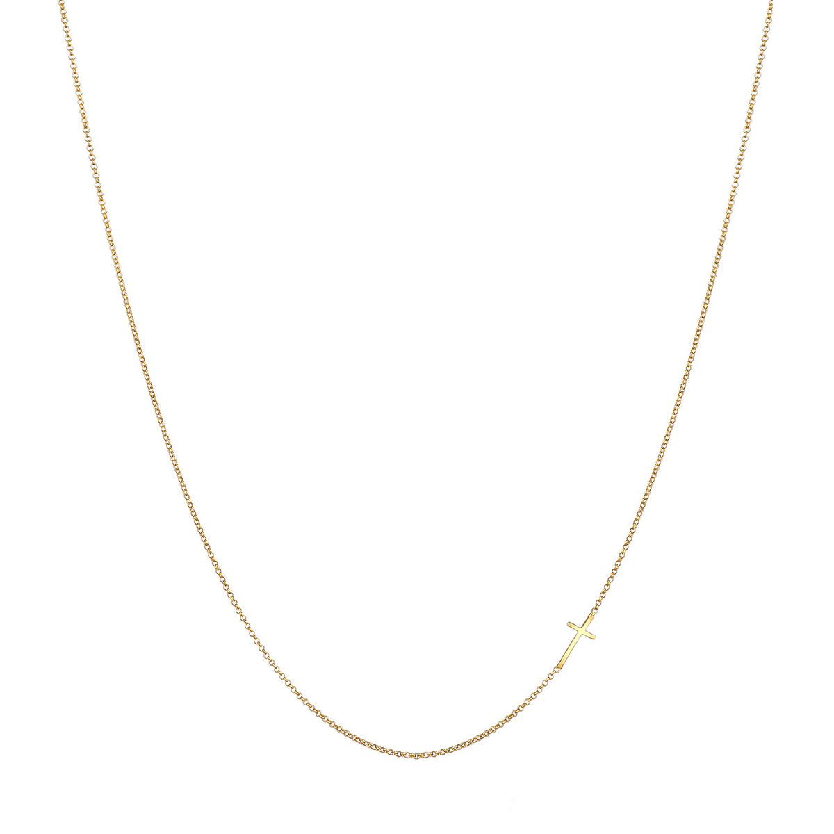 Gold - Elli PREMIUM | Halskette Kreuz | 375er Gelbgold