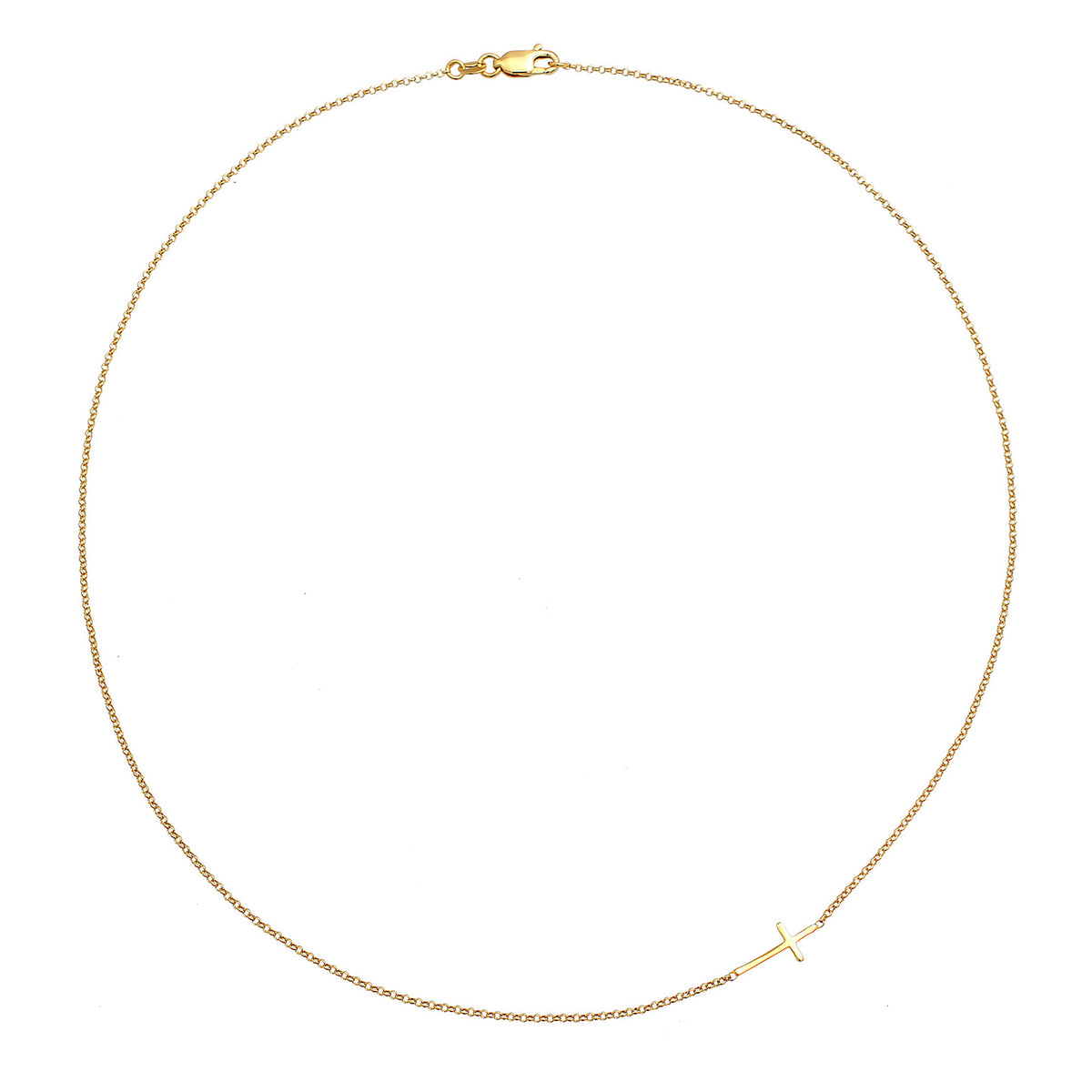 Gold - Elli PREMIUM | Halskette Kreuz | 375er Gelbgold