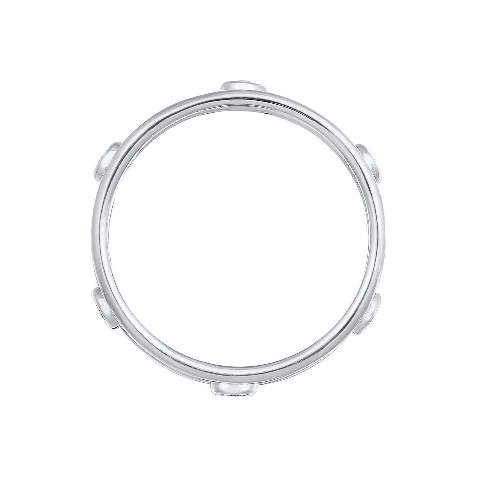 Silber - Elli | Ring Doppelt | Mit Kristallen von Swarovski® (Weiß) | 925er Sterling Silber