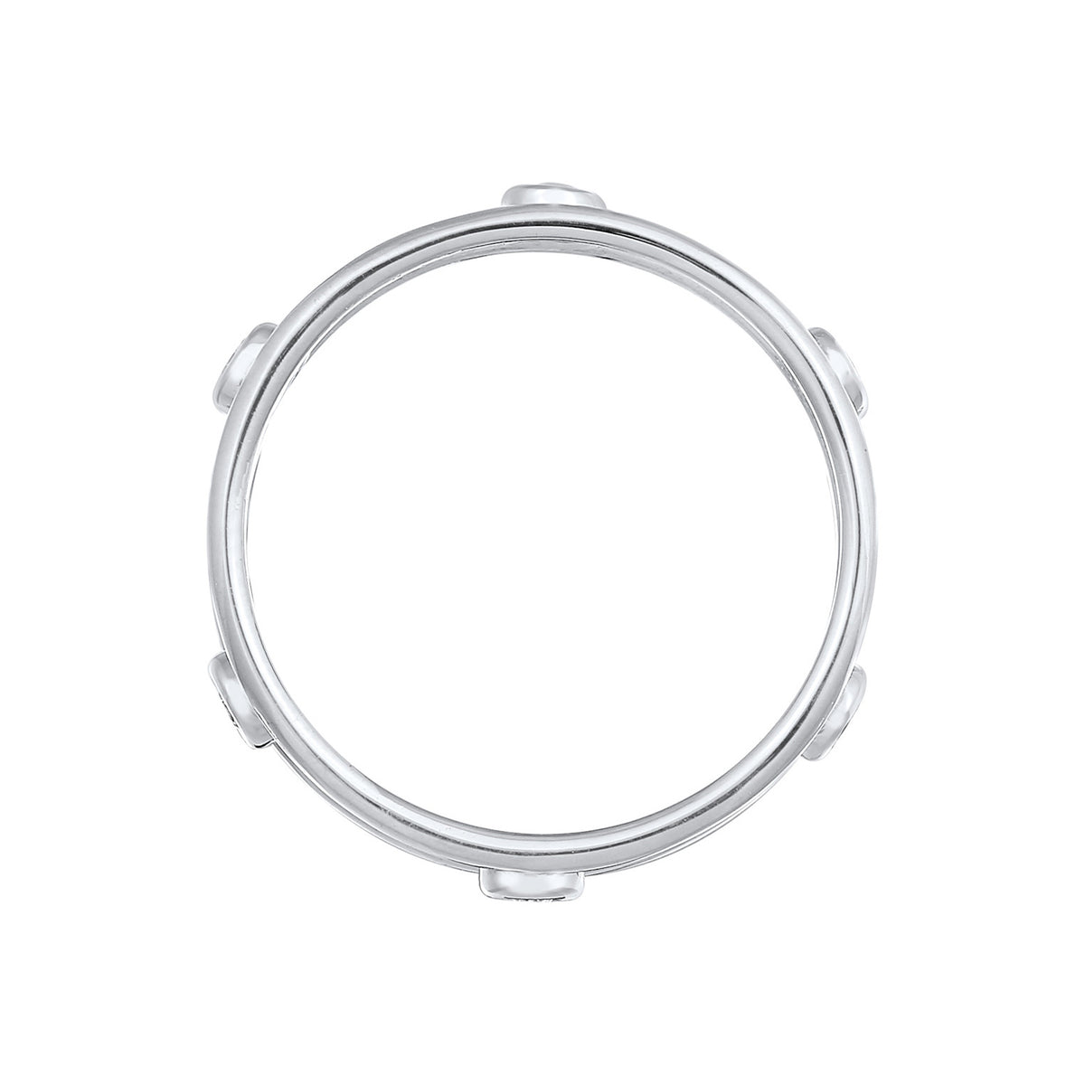 Silber - Elli | Ring Doppelt | Mit Kristallen von Swarovski® (Weiß) | 925er Sterling Silber