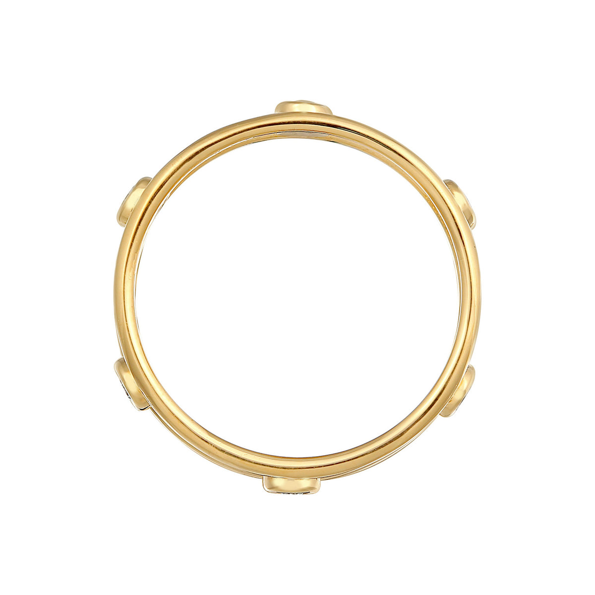 Gold - Elli | Ring Doppelt | Mit Kristallen von Swarovski® (Weiß) | 925er Sterling Silber