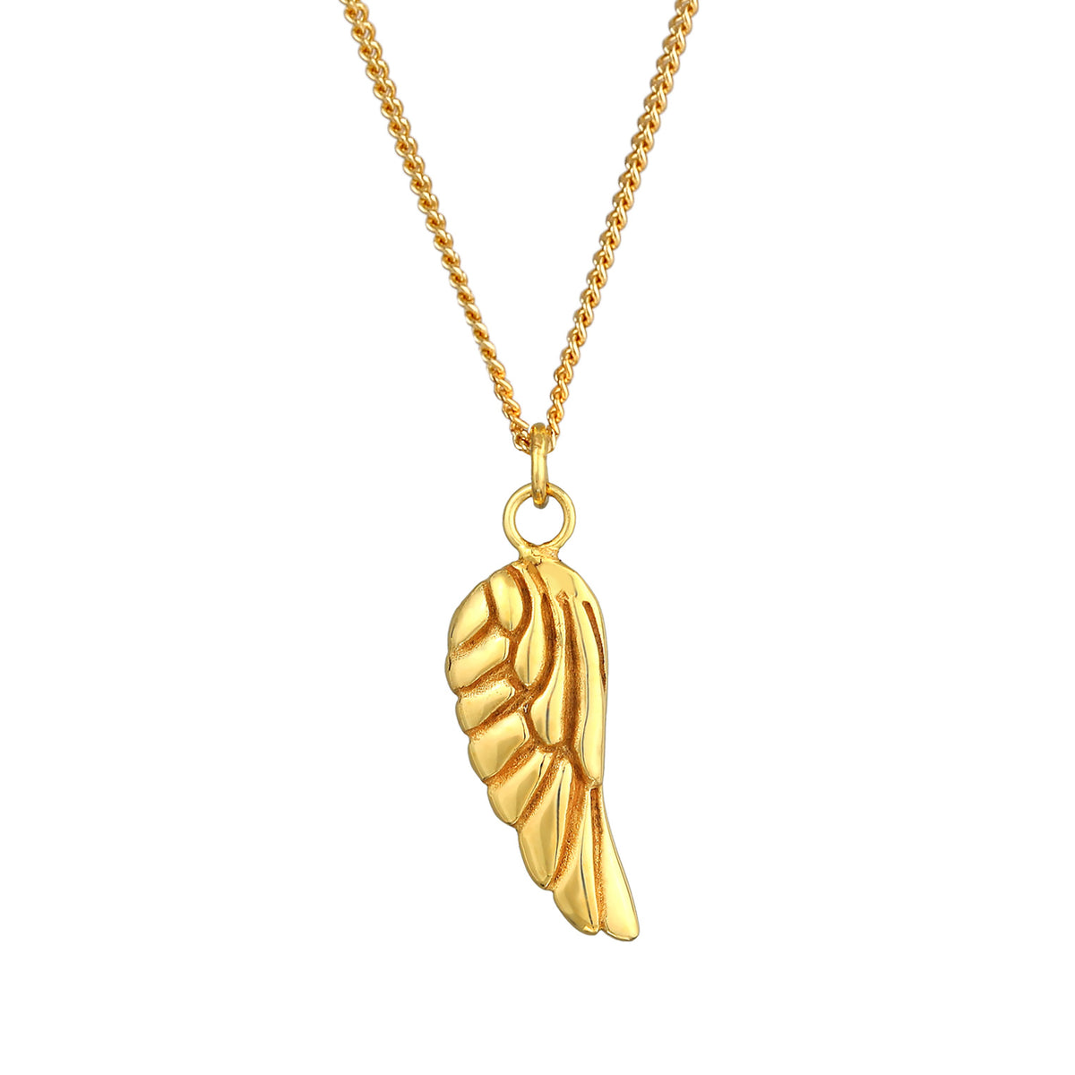 Gold - Elli PREMIUM | Halskette Flügel | 375er Gelbgold