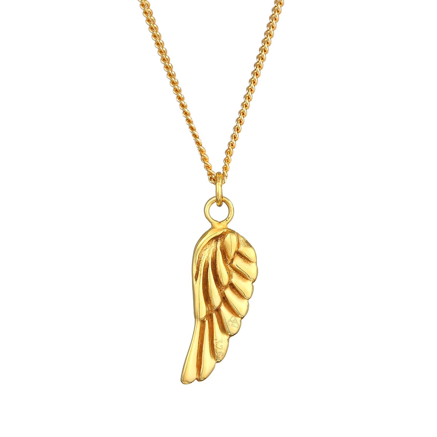 Gold - Elli PREMIUM | Halskette Flügel | 375er Gelbgold