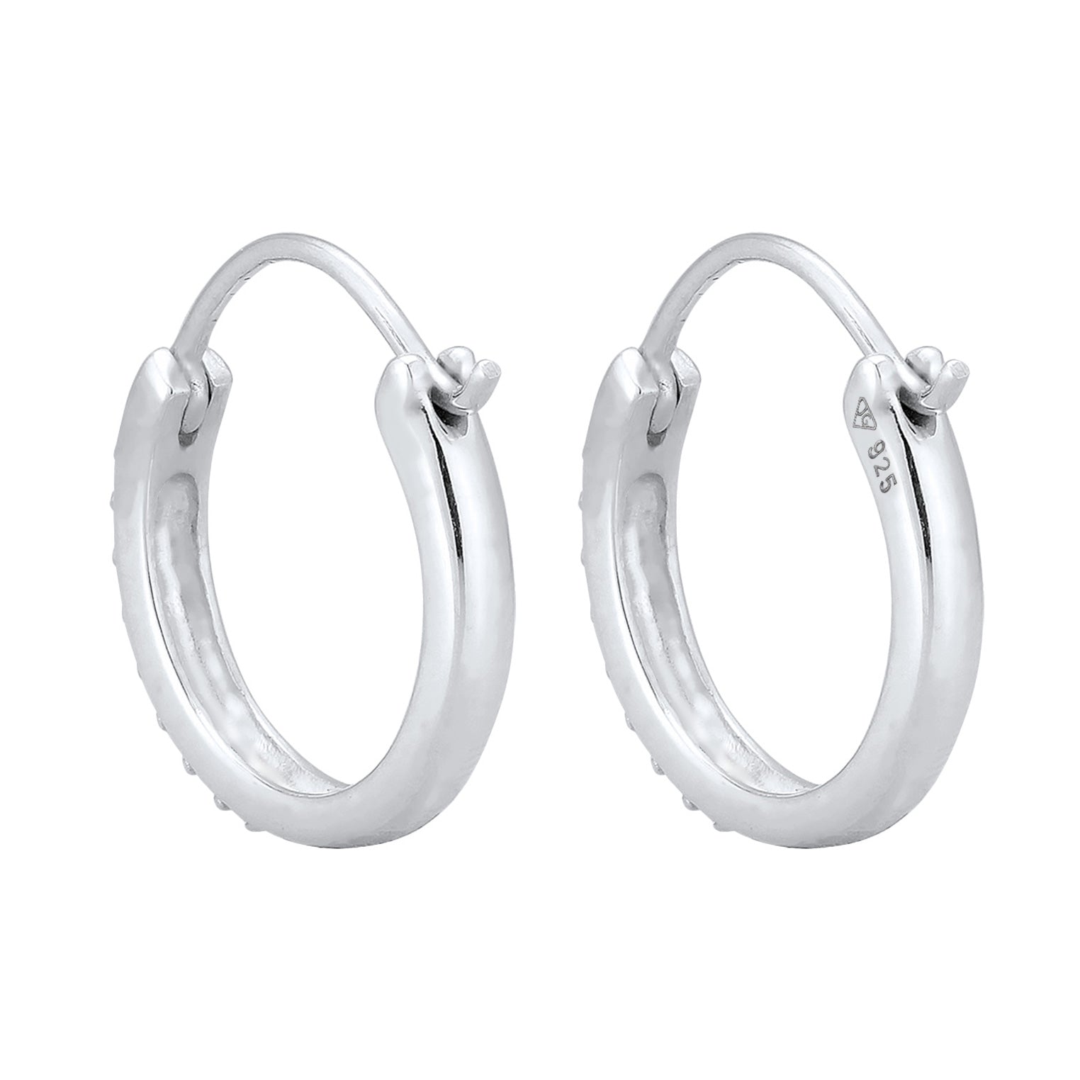 Silber - Elli | Creole | Kristall (Rosa) | 925 Sterling Silber