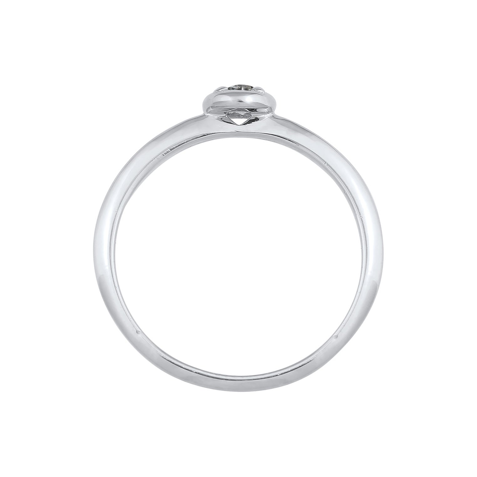 Silber - Elli DIAMONDS | Ring | Salt & Pepper Diamant (0.05 ct.) | 925er Sterling Silber