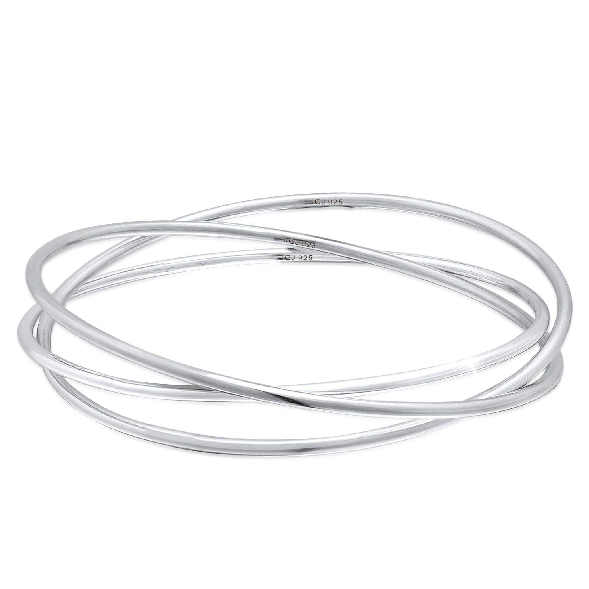 Silber - Elli PREMIUM | Armreif Verschlungen | 925er Sterling Silber