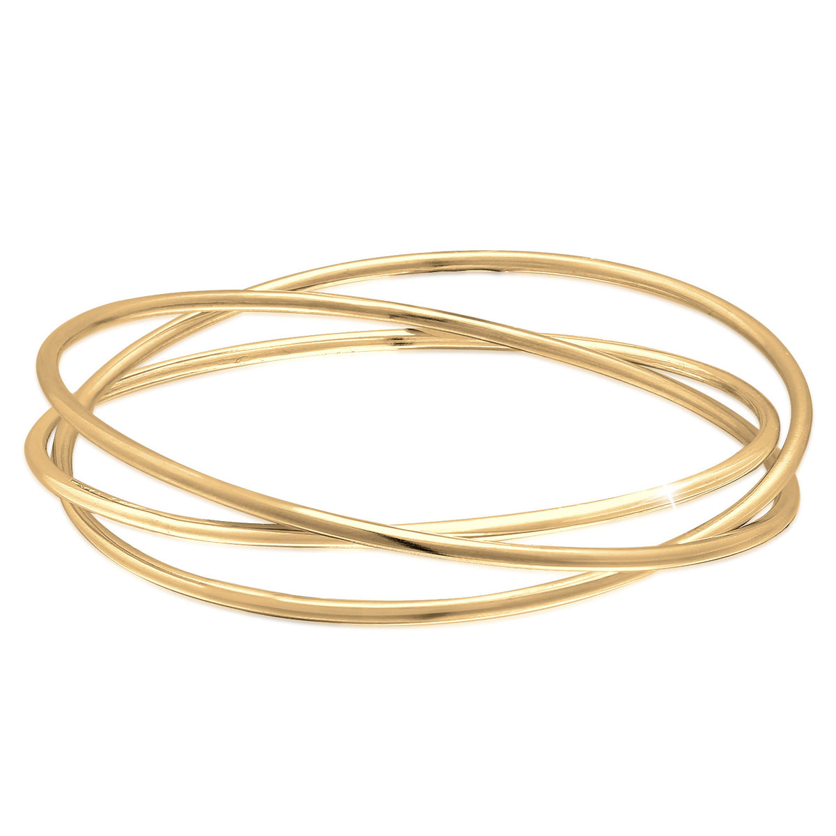 Gold - Elli PREMIUM | Armreif Verschlungen | 925er Sterling Silber Vergoldet