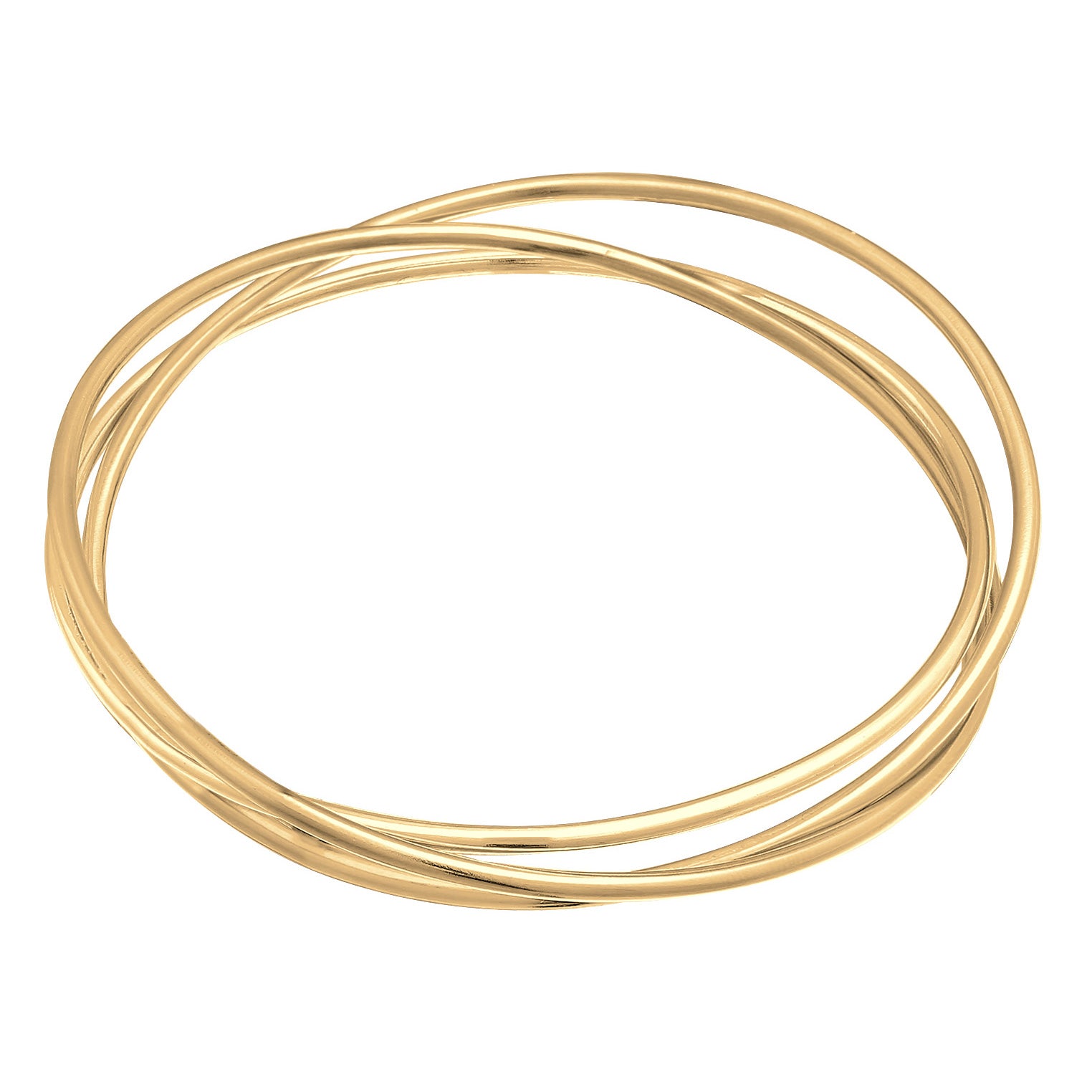 Gold - Elli PREMIUM | Armreif Verschlungen | 925er Sterling Silber Vergoldet