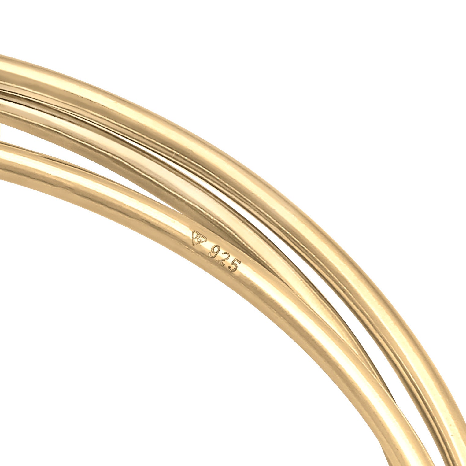 Gold - Elli PREMIUM | Armreif Verschlungen | 925er Sterling Silber Vergoldet