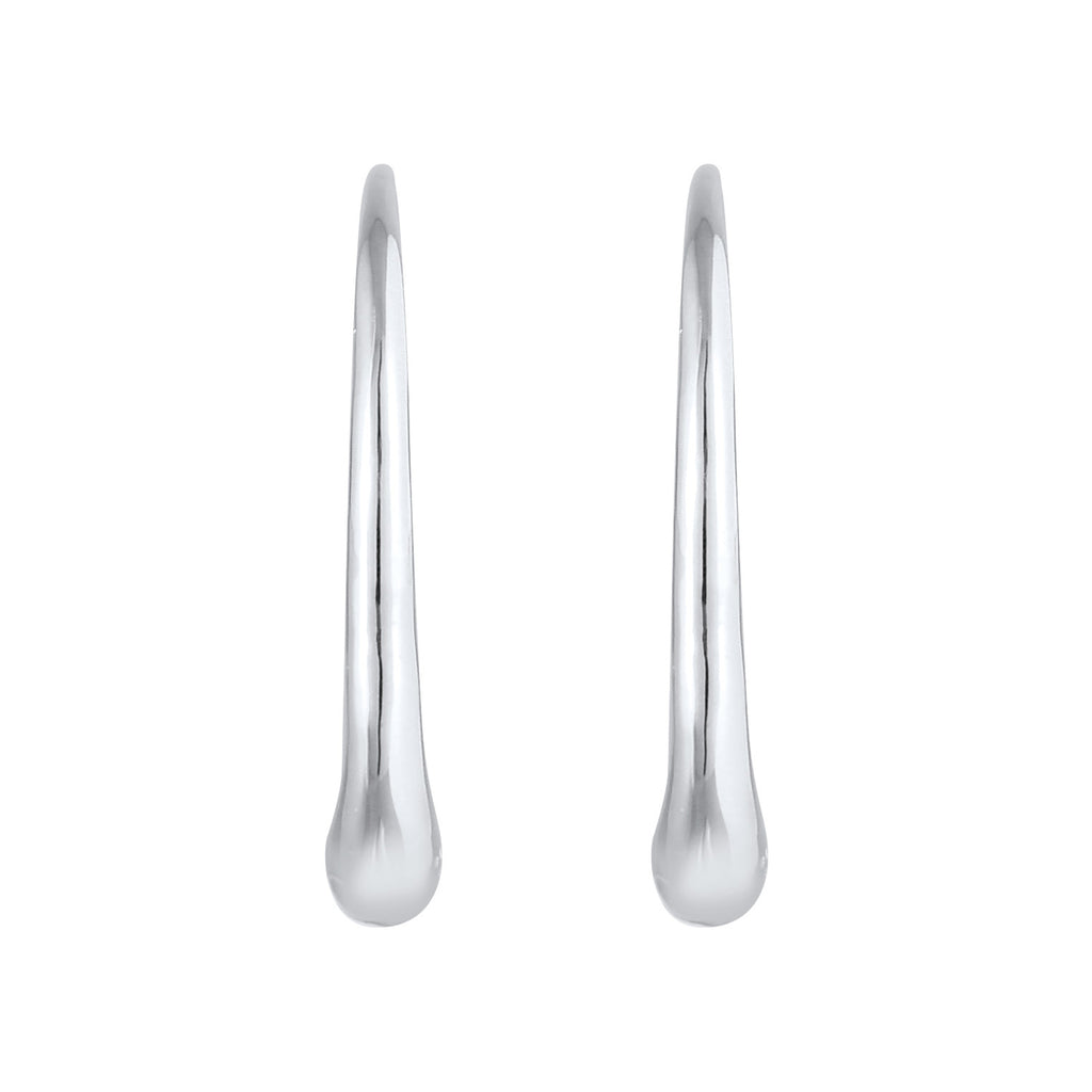 Silber - Elli | Creole Oval Offen | 925er Sterling Silber