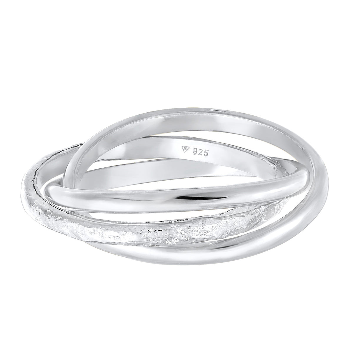 Silber - Elli | Wickelring Strukturiert | 925er Sterling Silber Vergoldet