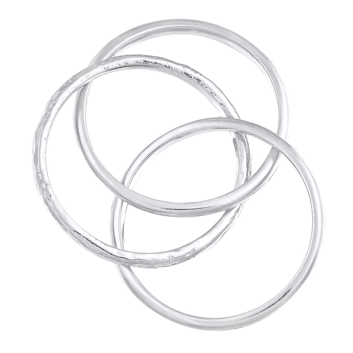 Silber - Elli | Wickelring Strukturiert | 925er Sterling Silber Vergoldet