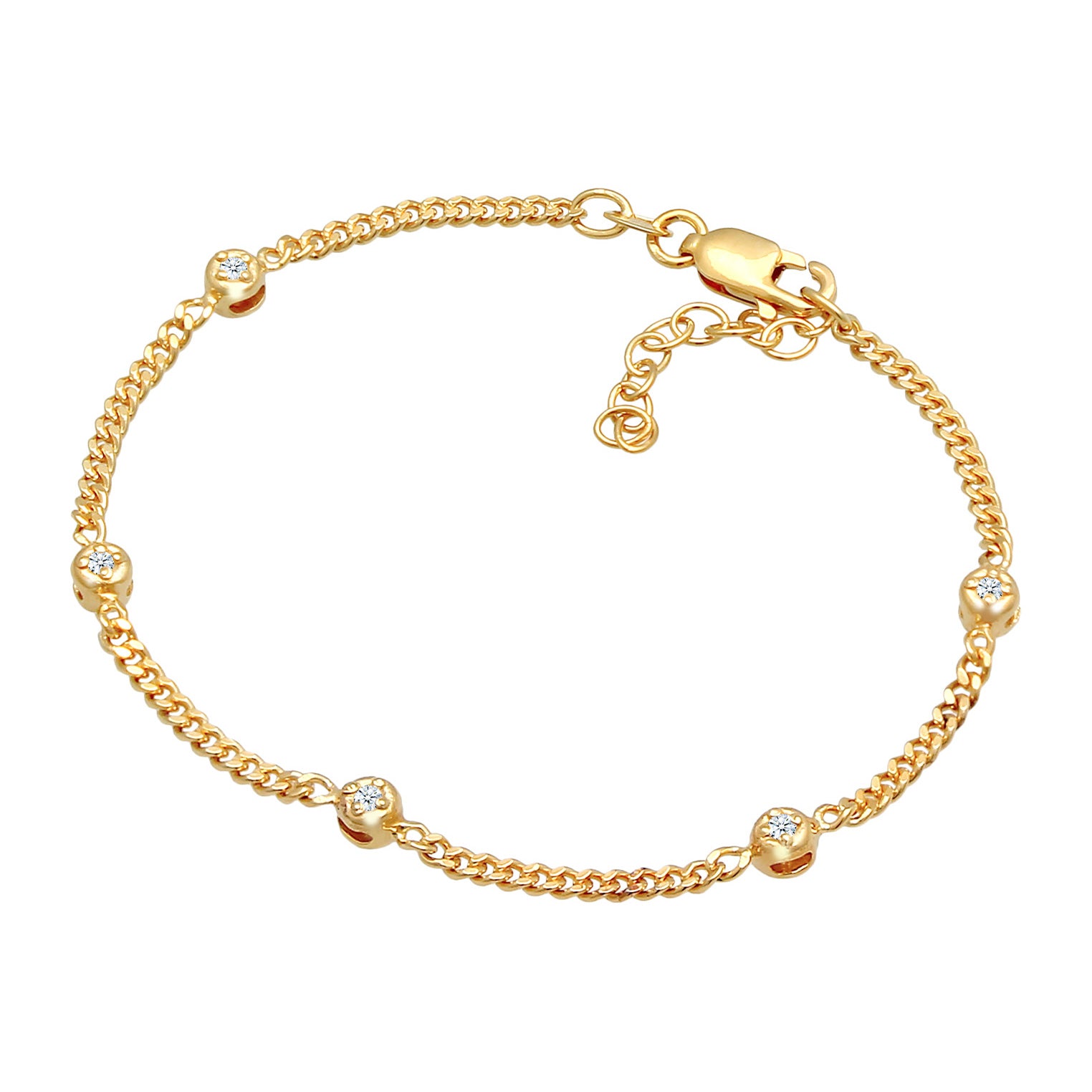 Gold - Elli DIAMONDS | Armband Klassik | Diamant (0.075 ct) | 925er Sterling Silber