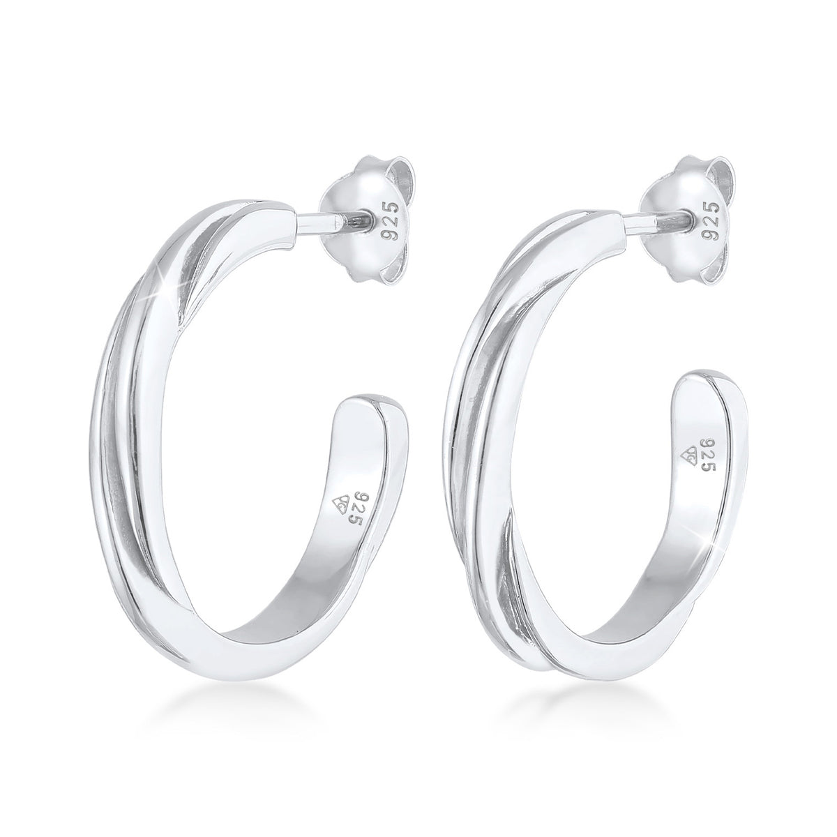 Silber - Elli | Creolen Twisted | 925er Sterling Silber