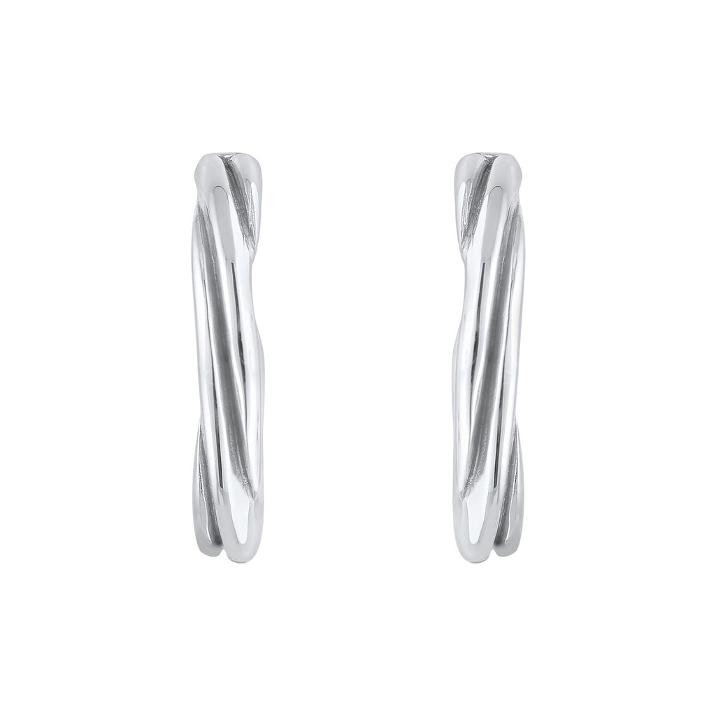 Silber - Elli | Creolen Twisted | 925er Sterling Silber