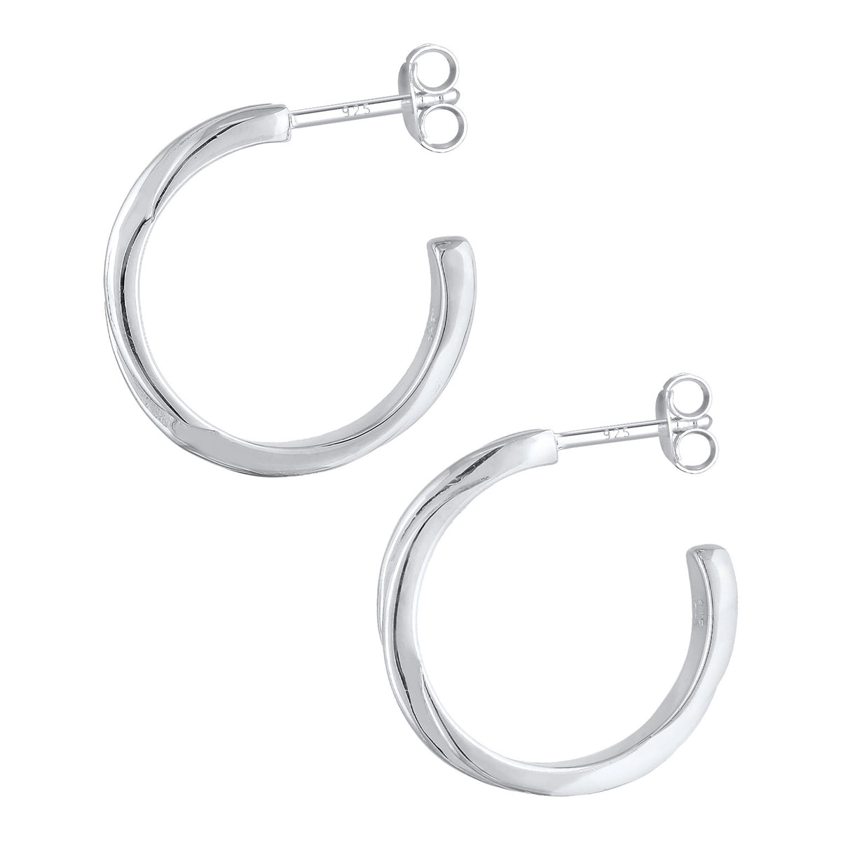 Silber - Elli | Creolen Twisted | 925er Sterling Silber