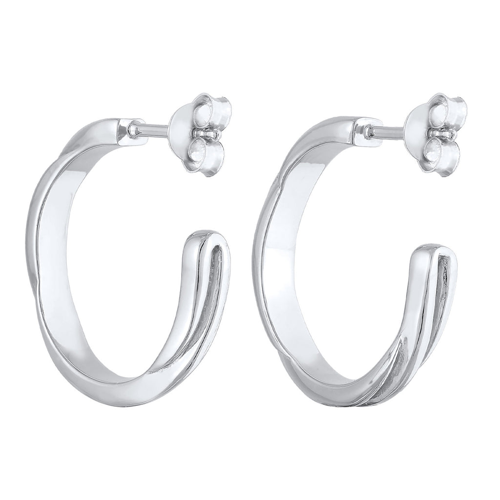 Silber - Elli | Creolen Twisted | 925er Sterling Silber
