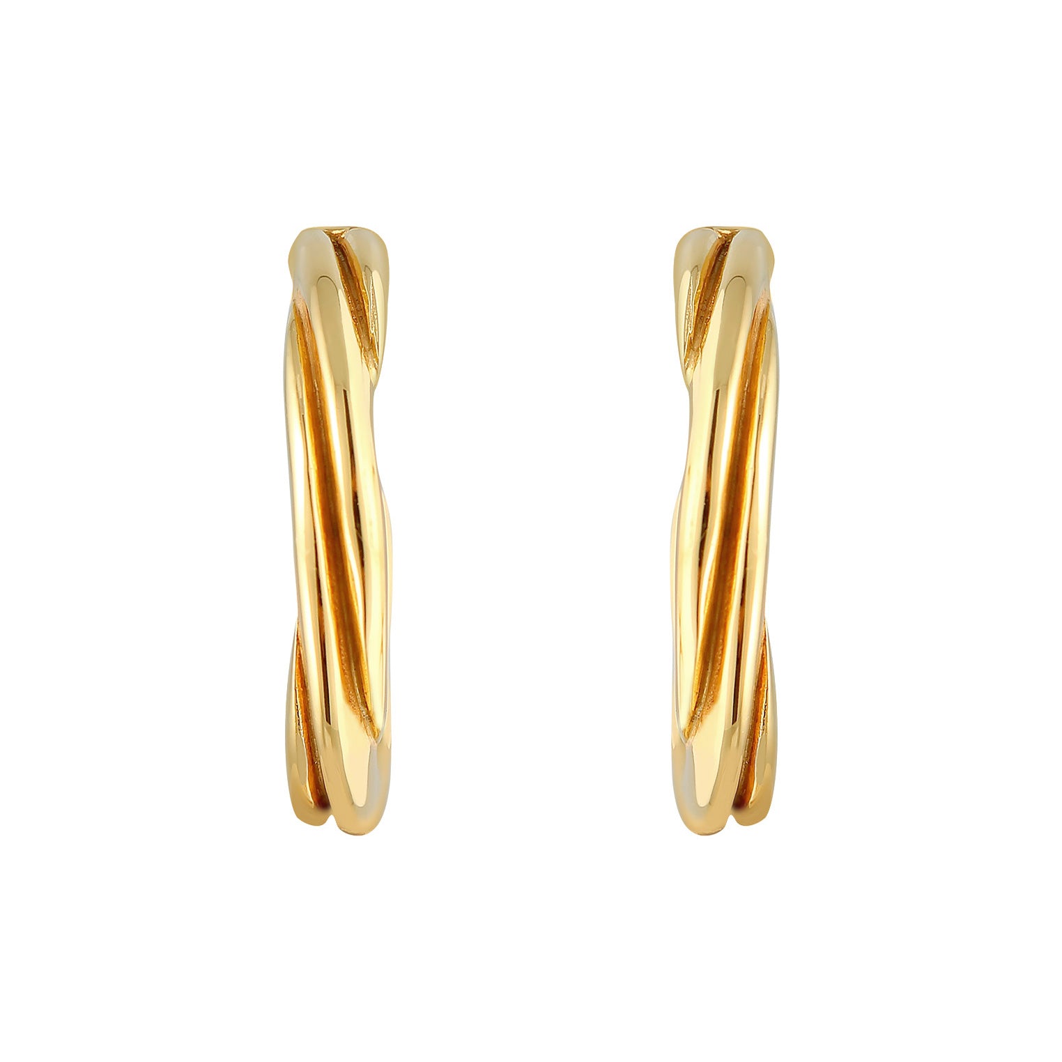 Gold - Elli | Creolen Twisted | 925er Sterling Silber Vergoldet