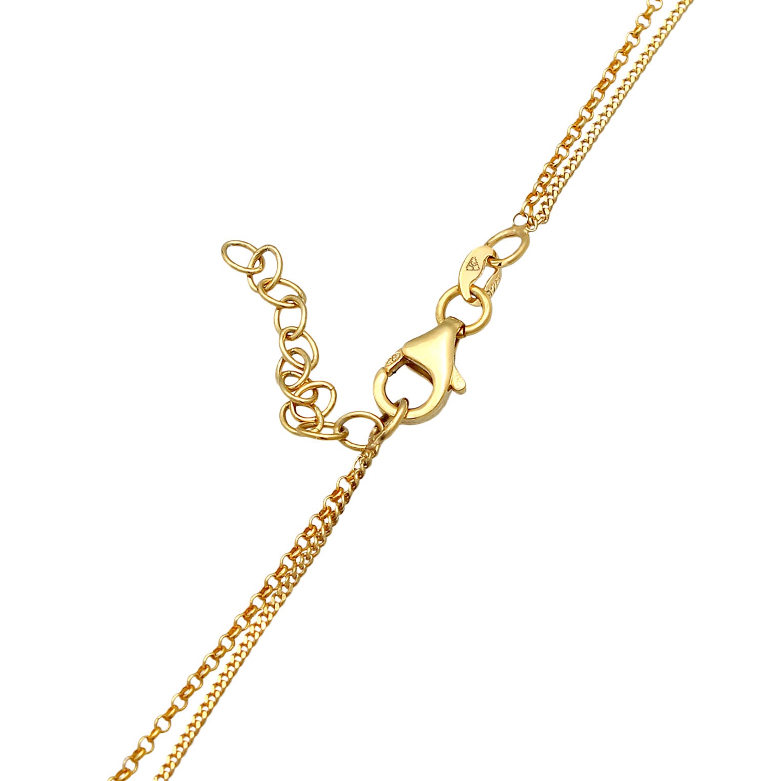 Gold - Elli | Layer-Halskette Plättchen | 925er Sterling Silber Vergoldet