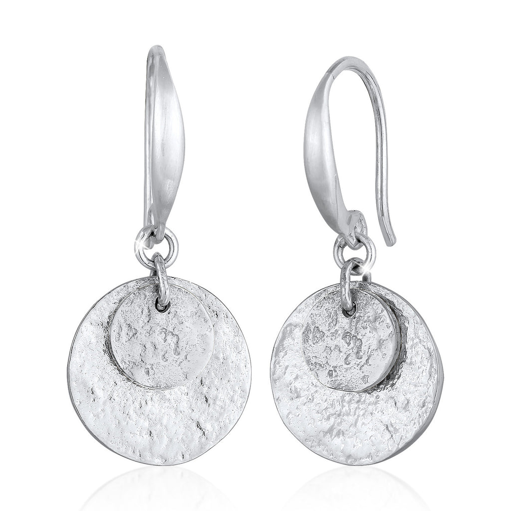 Silber - Elli | Ohrhänger Plättchen Matt | 925er Sterling Silber