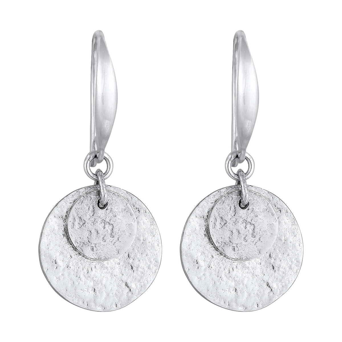 Silber - Elli | Ohrhänger Plättchen Matt | 925er Sterling Silber