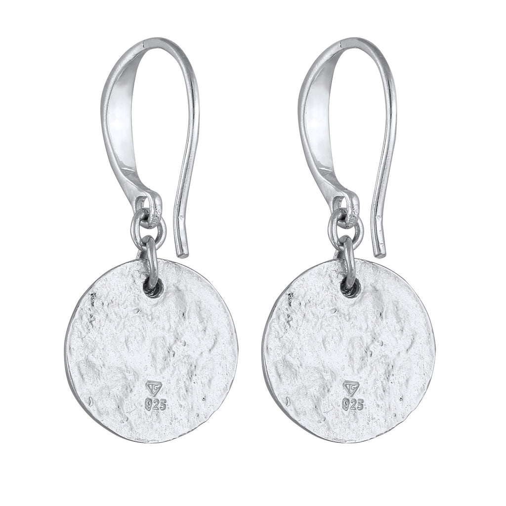 Silber - Elli | Ohrhänger Plättchen Matt | 925er Sterling Silber
