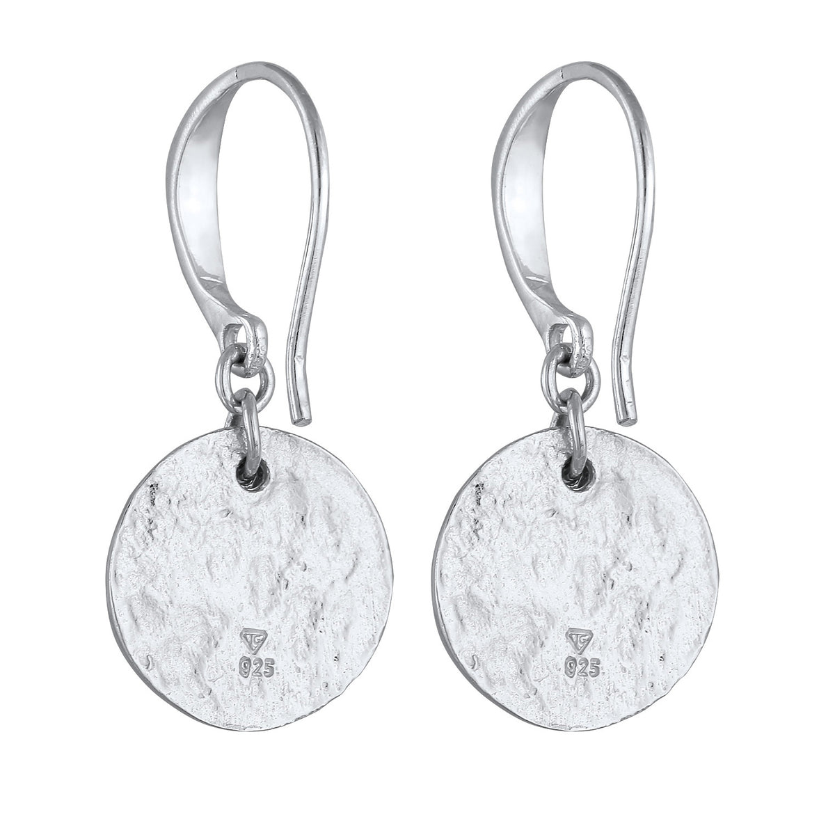 Silber - Elli | Ohrhänger Plättchen Matt | 925er Sterling Silber