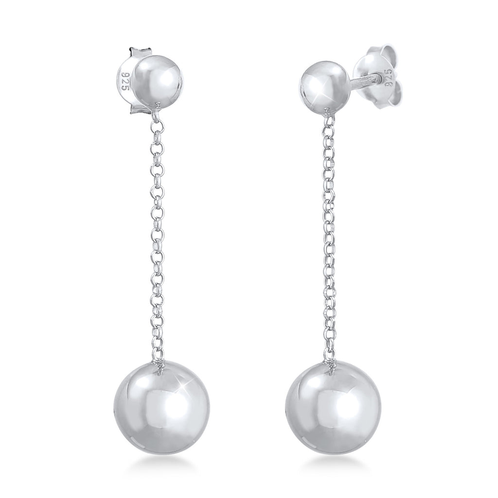 Silber - Elli | Ohrhänger Kugeln | 925er Sterling Silber