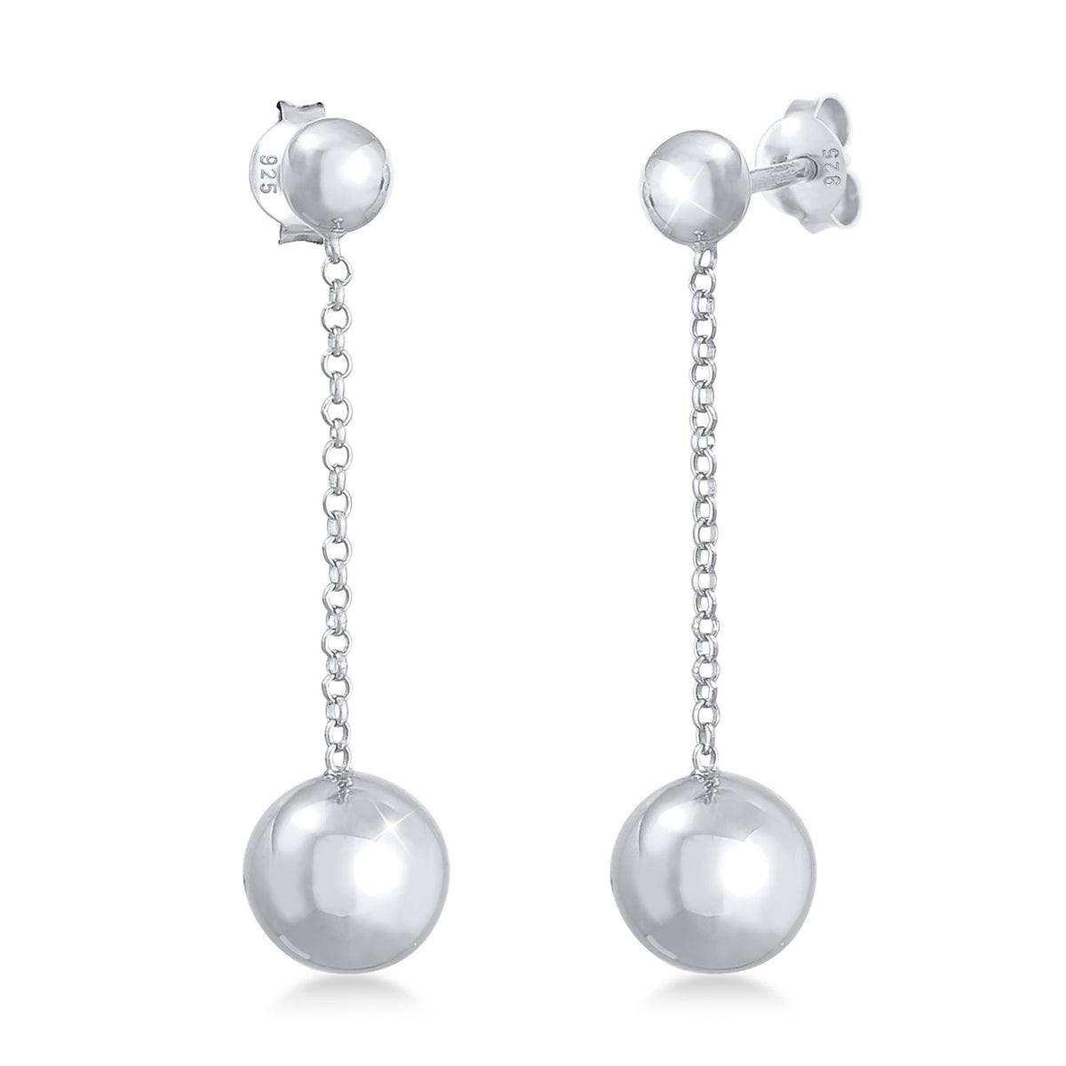 Silber - Elli | Ohrhänger Kugeln | 925er Sterling Silber